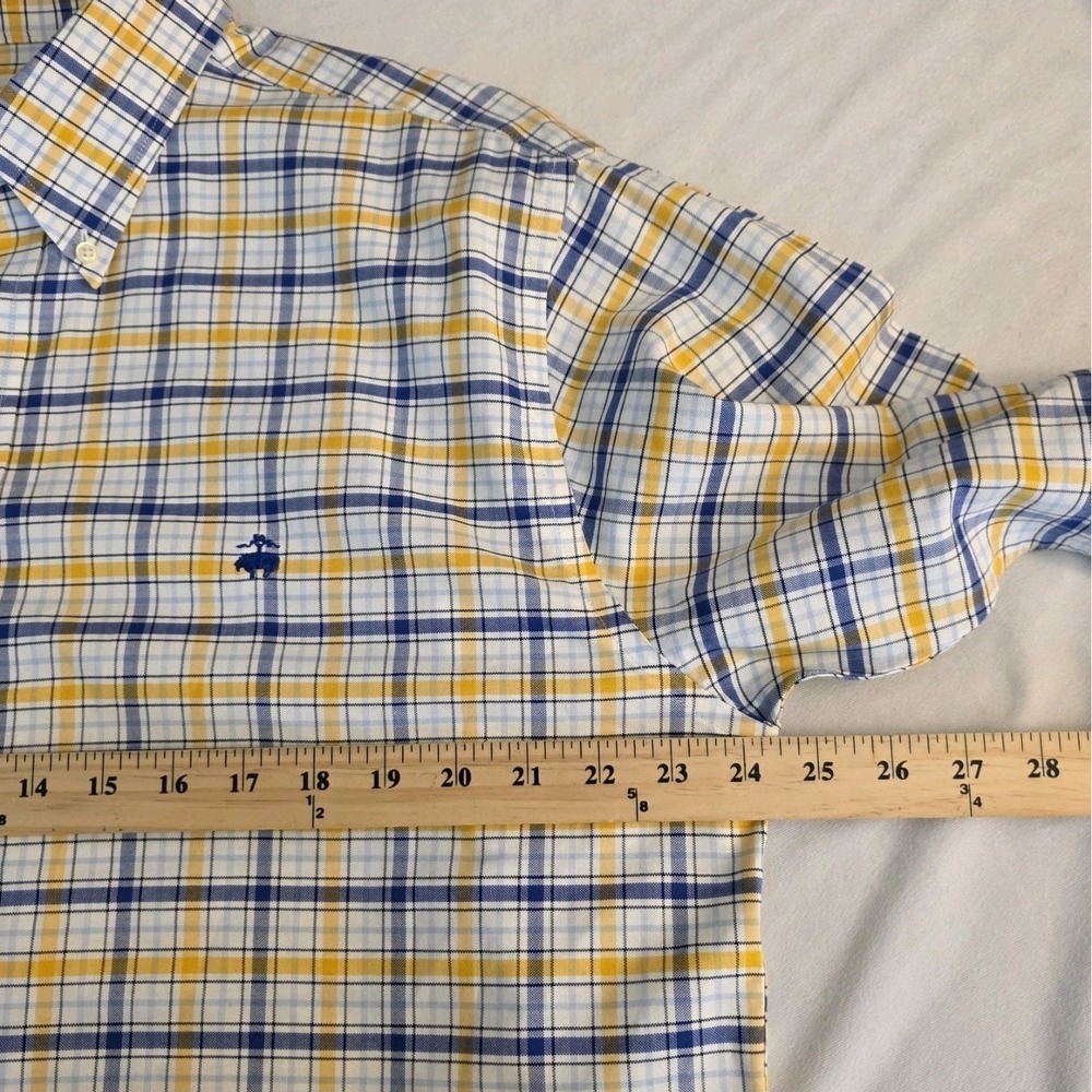Lot Of 2 Brooks Brothers Shirt Men Multicolor Plaid Long Sleeve Non Iron Large - Picture 12 of 13